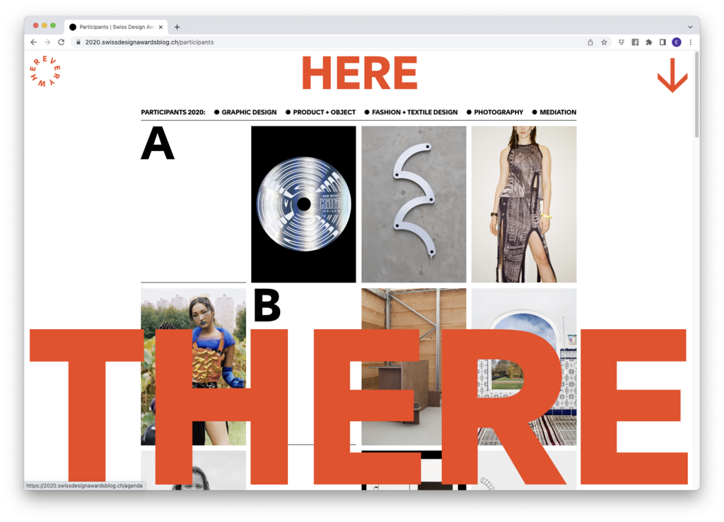 Swiss Design Awards Website - © Dual Room