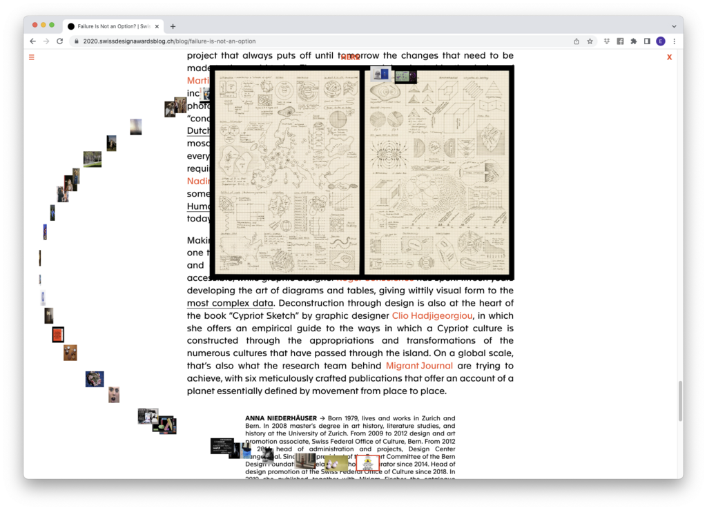 Swiss Design Awards Website - © Dual Room