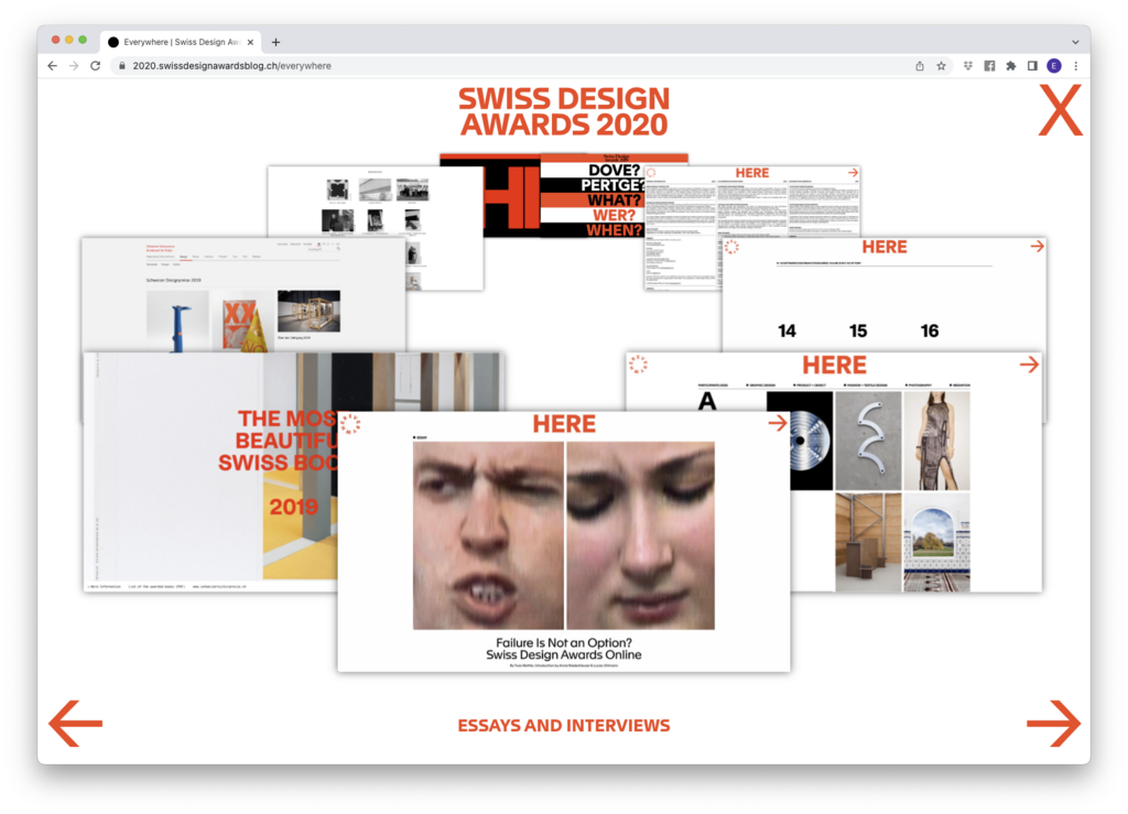 Swiss Design Awards Website - © Dual Room